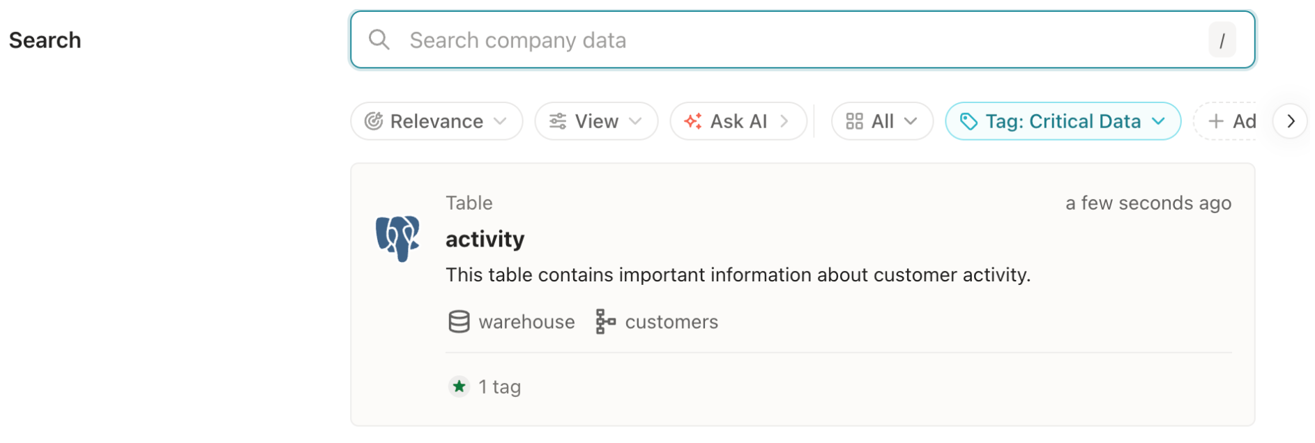 Tagging critical data. Source: secoda.co