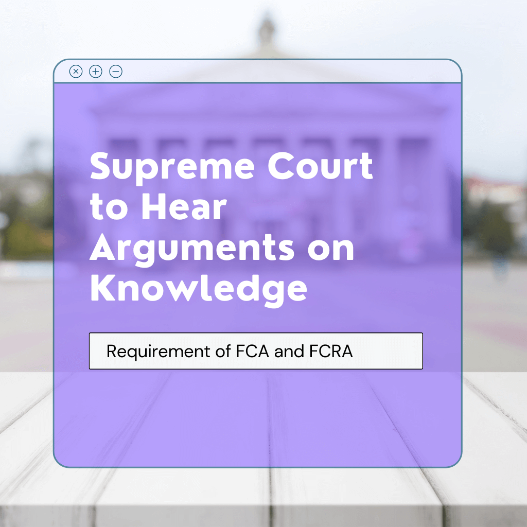 FCA and FCRA